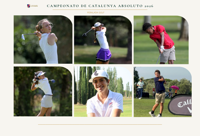 Socios vinculados al Club de Golf Llavaneras en el Campeonato de Catalunya Absoluto 2026 celebrado en Peralada Golf.